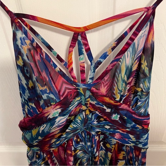 ASOS Colorful Swim Coverup Jumpsuit Sz 10 - Picture 5 of 6